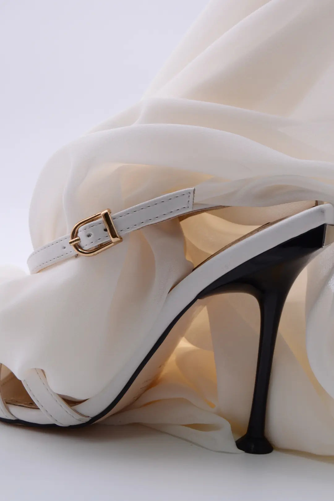 Emma Designer White Women's High-Heeled Shoes