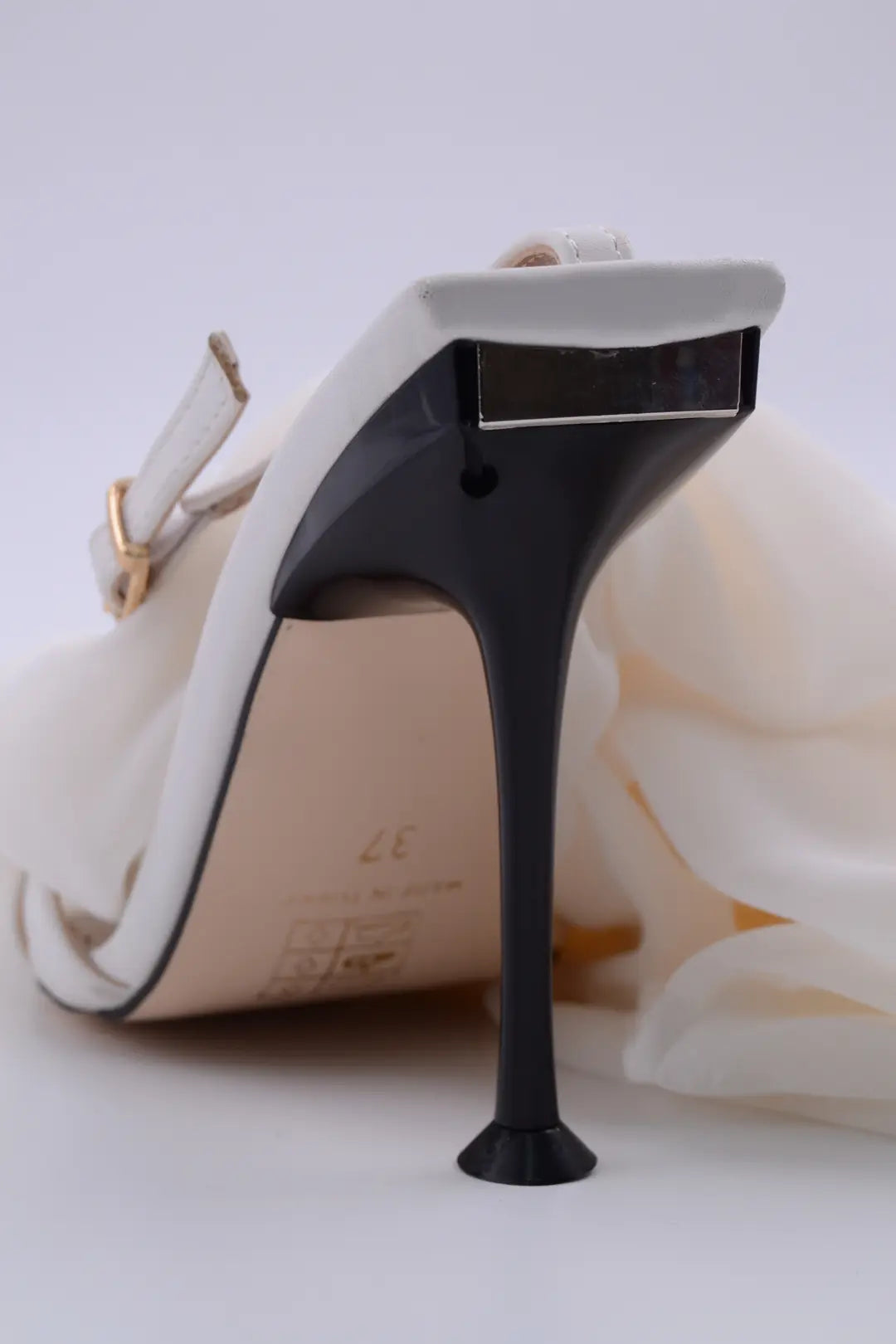 Emma Designer White Women's High-Heeled Shoes