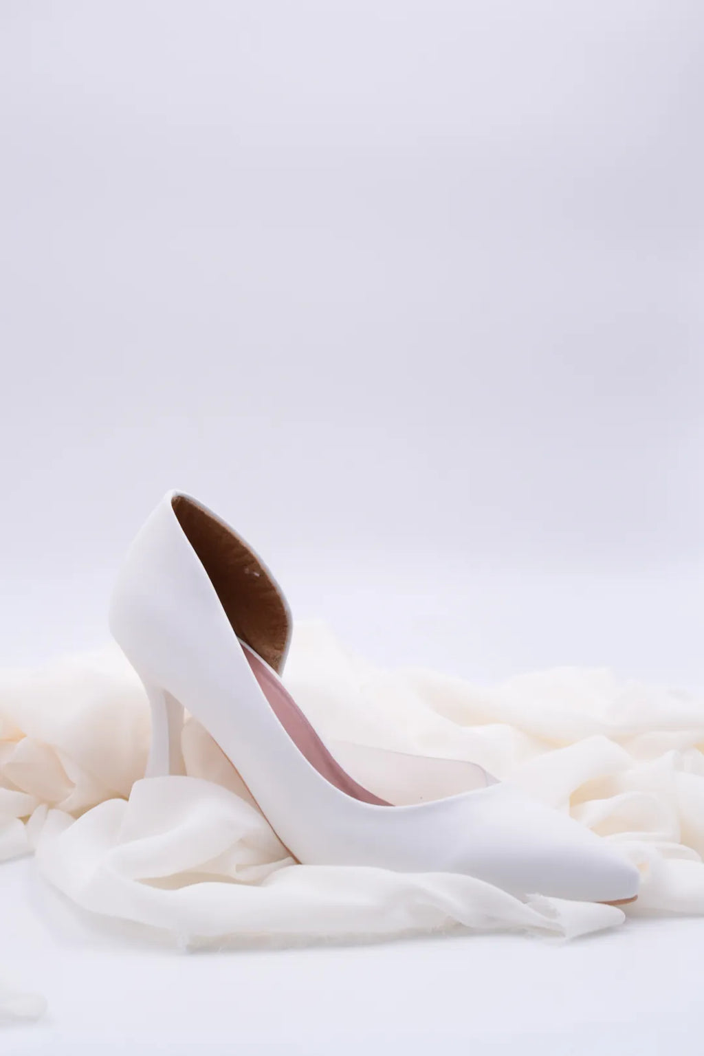 Ellie White Women's Stiletto Heels with Transparent Details 