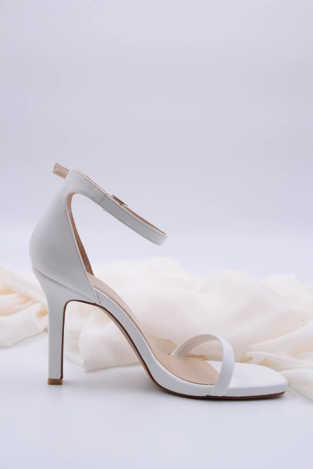 Jasmine Single Strap High Heel White Women's Shoes