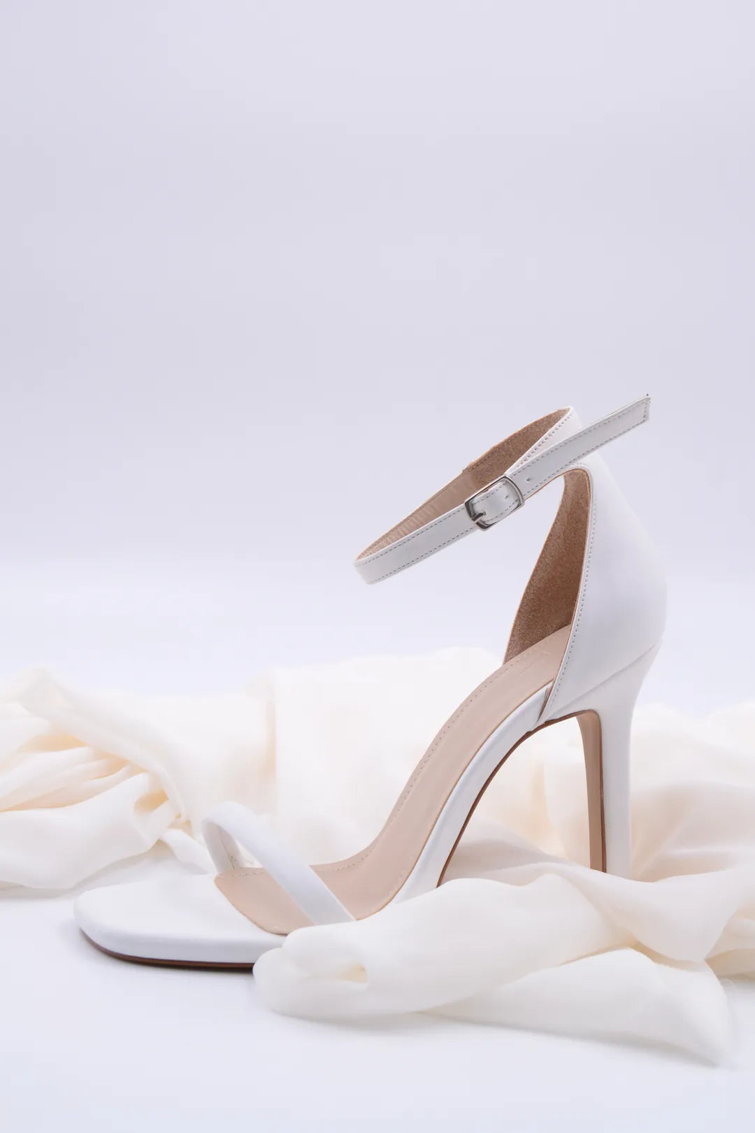 Jasmine Single Strap High Heel White Women's Shoes