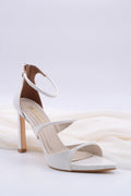 Rosa Ankle Strap White Women's High Heels 