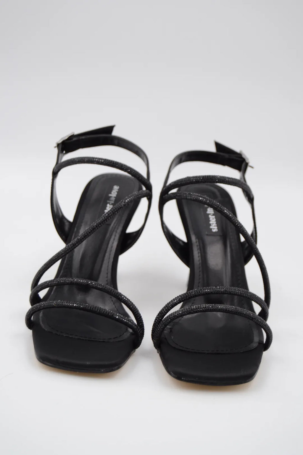 Sarah  Saten Zirkon Taş Detaylı Yüksek Topuk Kadın Ayakkabı - Gümüş