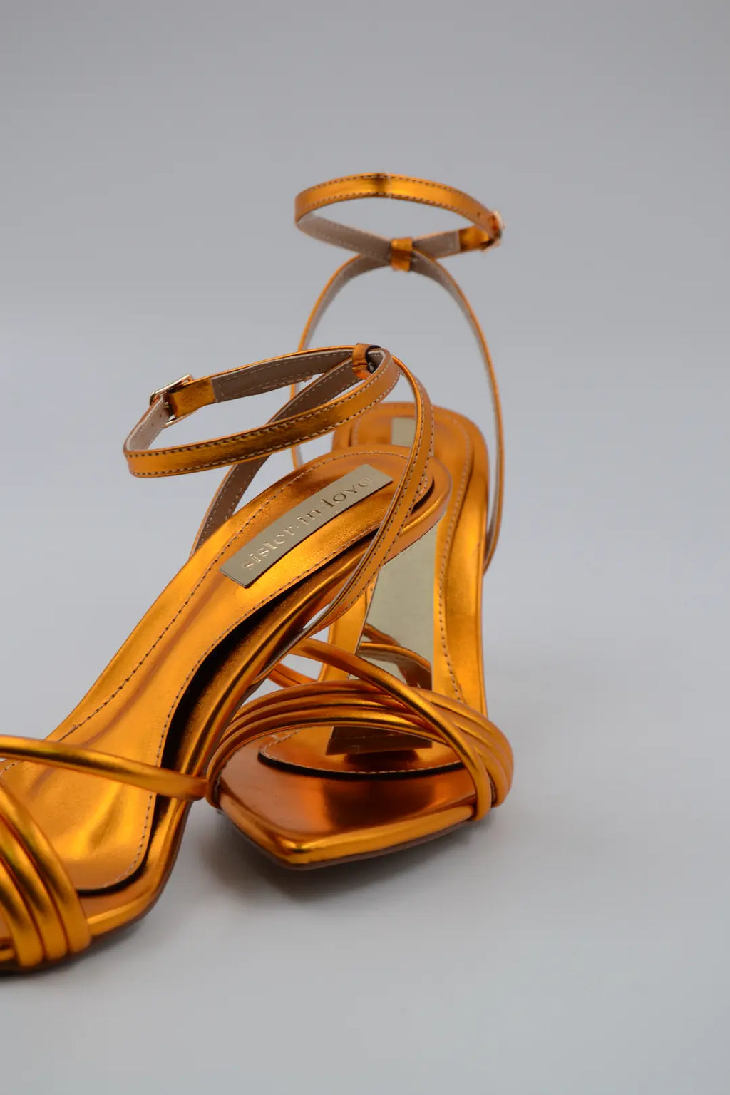 Sophie Metallic Geometric Heel Detail High Women's Stiletto 