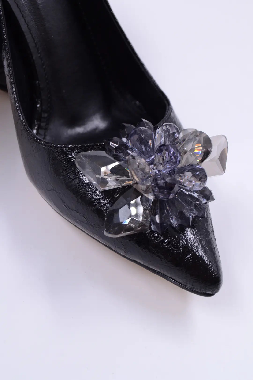 Angel Taş Detaylı Sivri Burun Yüksek Topuk Kadın Ayakkabı