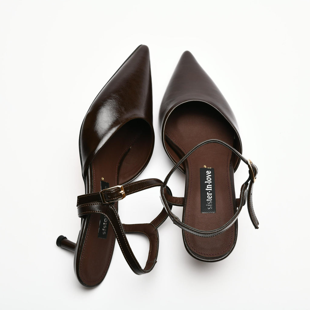Imelda – Signature Mocha Backless Stiletto