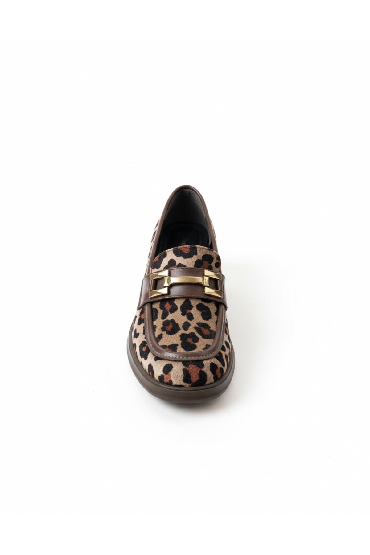 Jolie Leopar Süet Topuklu Kadın Loafer