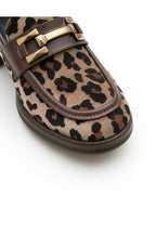Jolie Leopar Süet Topuklu Kadın Loafer