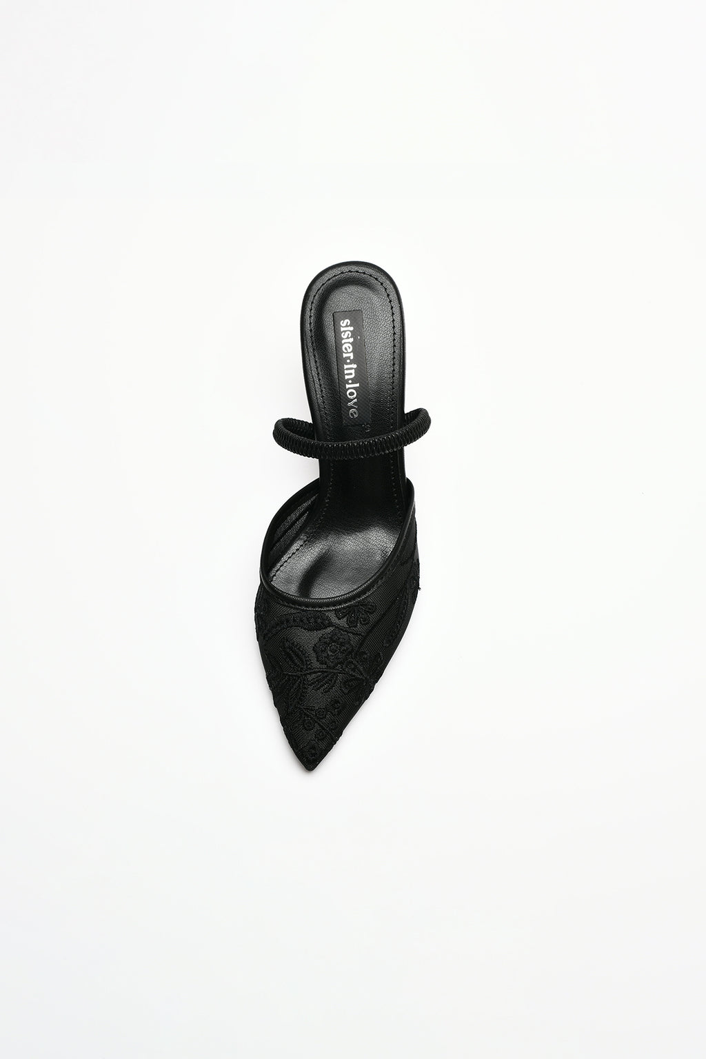 Leda Dantel İşlemeli Arkası Açık Stiletto
