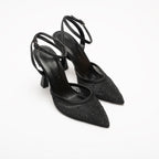 Lorenza Bilekten Bağlamalı Taş Detaylı Stiletto