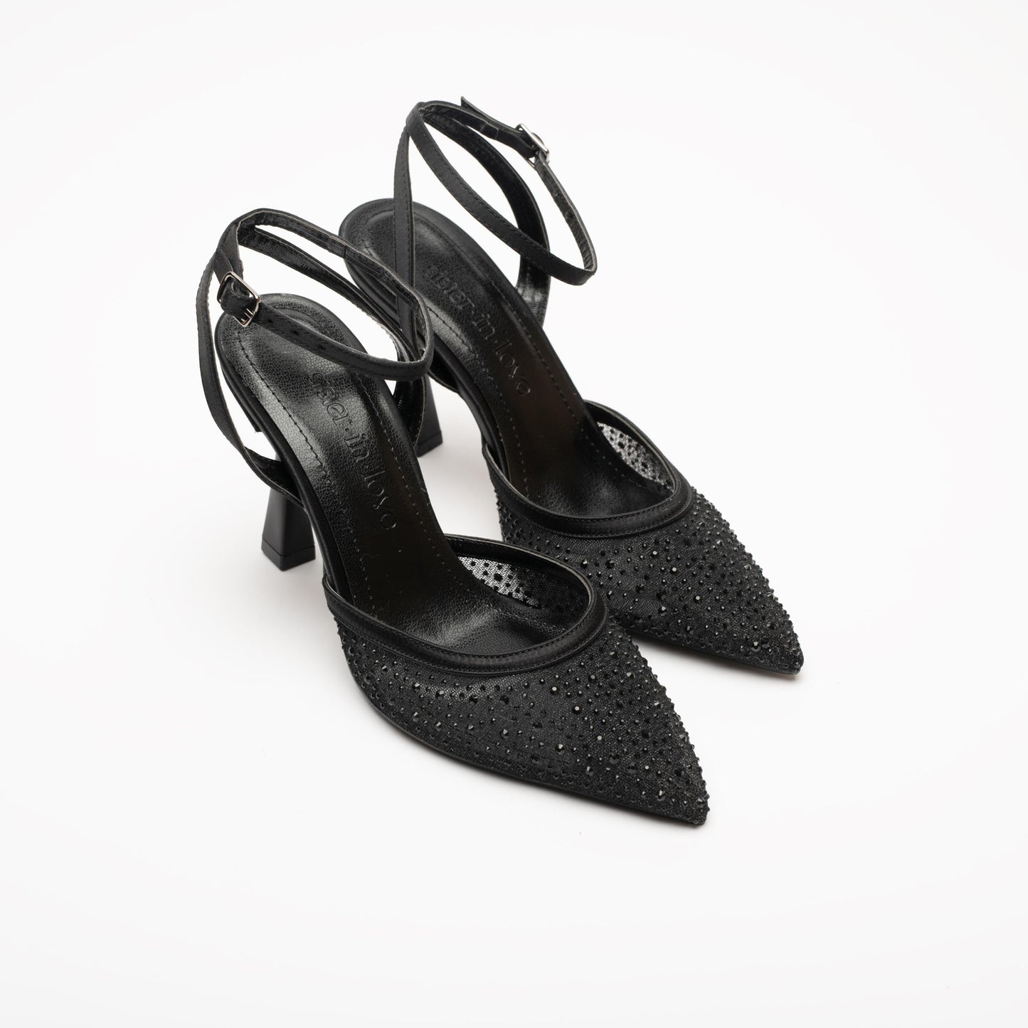 Lorenza Bilekten Bağlamalı Taş Detaylı Stiletto