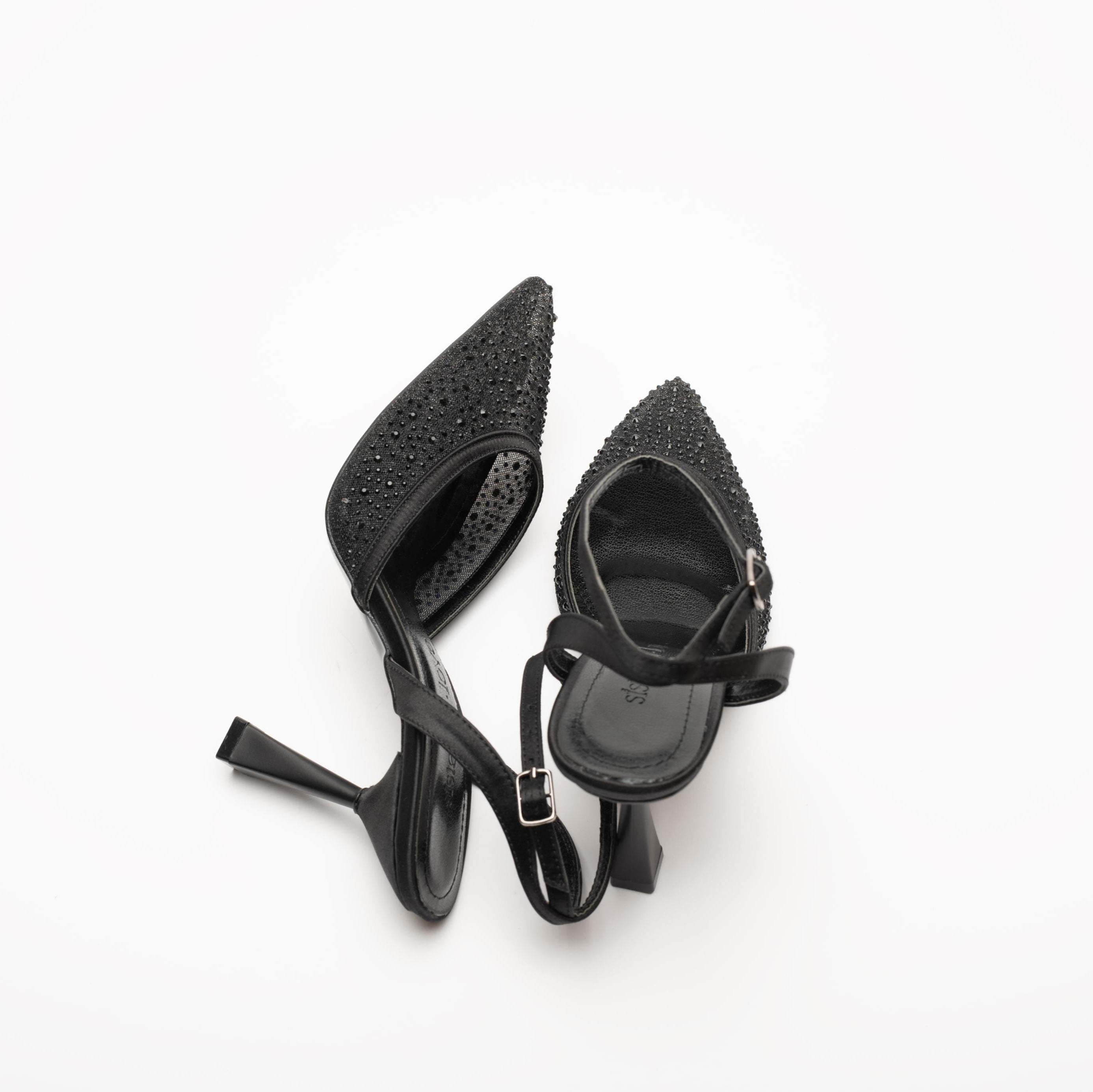 Lorenza Ankle Strap Stiletto with Stone Embellishments