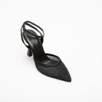 Lorenza Bilekten Bağlamalı Taş Detaylı Stiletto