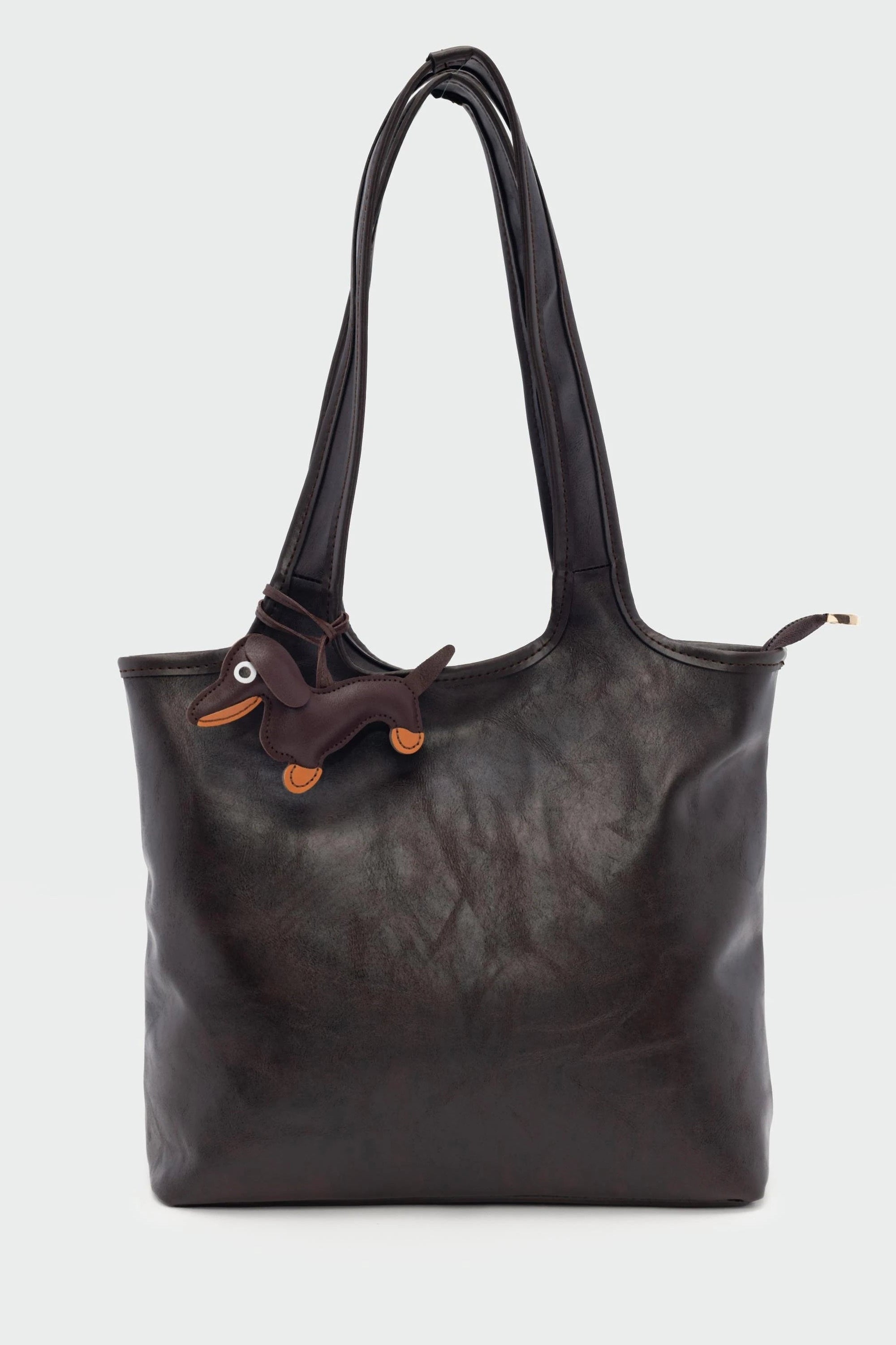 Miora Charm Detailed Women's Bag - Dark Brown