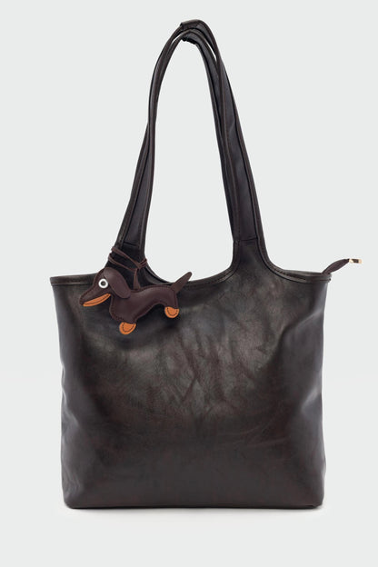 Miora Charm Detaylı Kadın Çanta- Acı Kahve