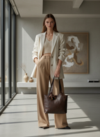 Miora Charm Detaylı Kadın Çanta- Acı Kahve