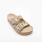 Morena Stone Detail Buckle Slippers