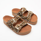Morena Stone Detail Buckle Slippers