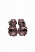 Nina Silver Buckle Open-Toe Women's Slippers 