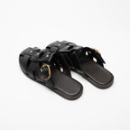 Noni Gold Buckle Closed Toe Women's Slippers 
