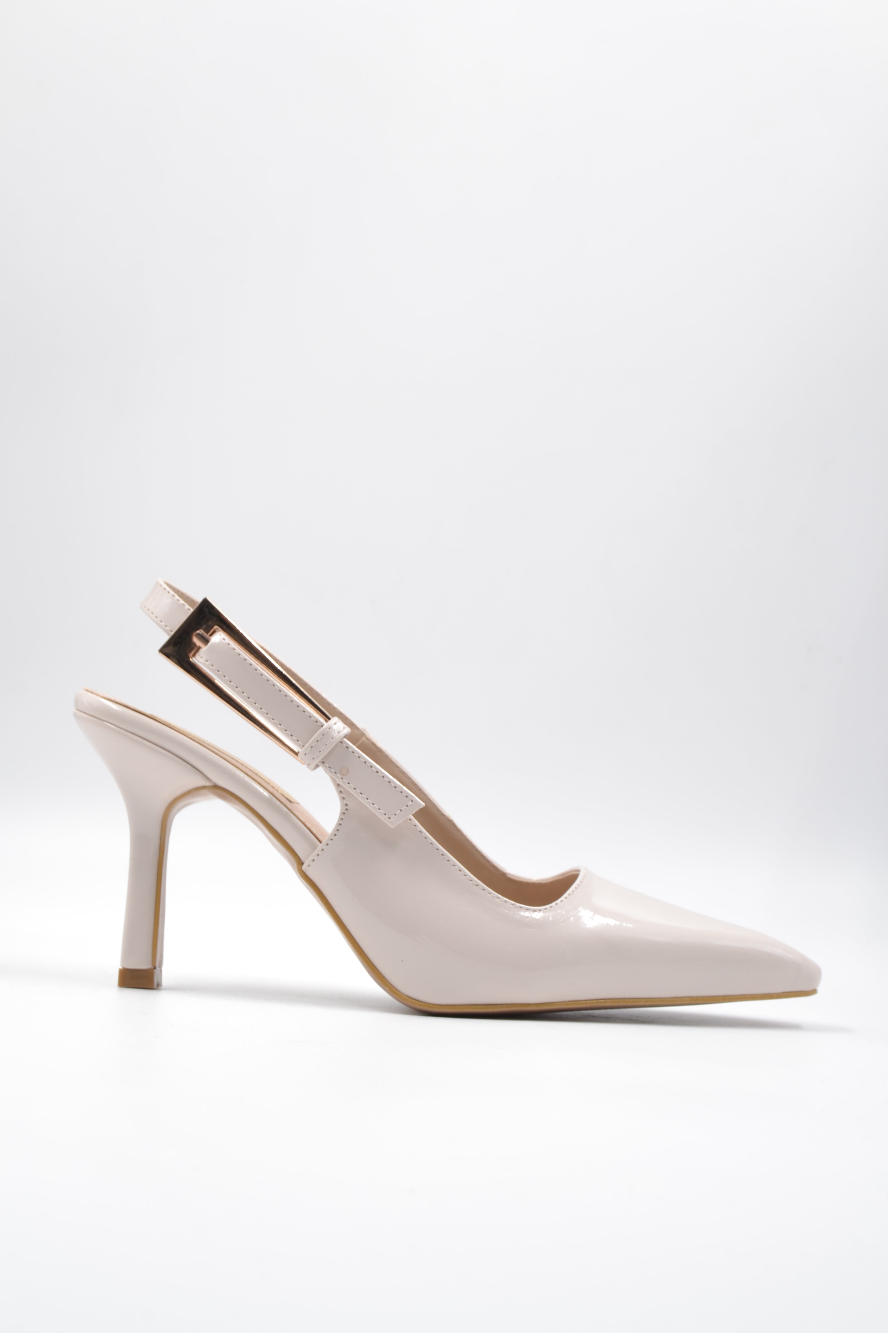 Parla Rugan Arkası Açık Topuklu Kadın Ayakkabı