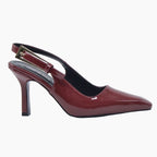 Parla Patent Leather Open Back High-Heeled Women's Shoes