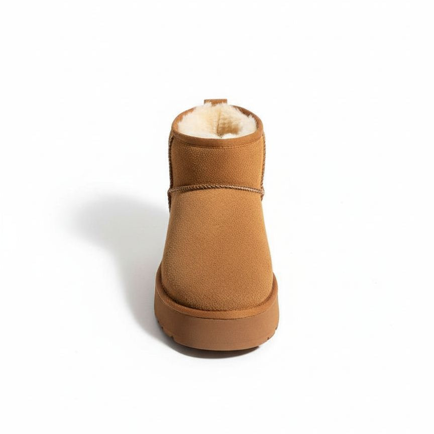 Amelia Süet İçi Kürklü Kalın Taban Bot - Taba