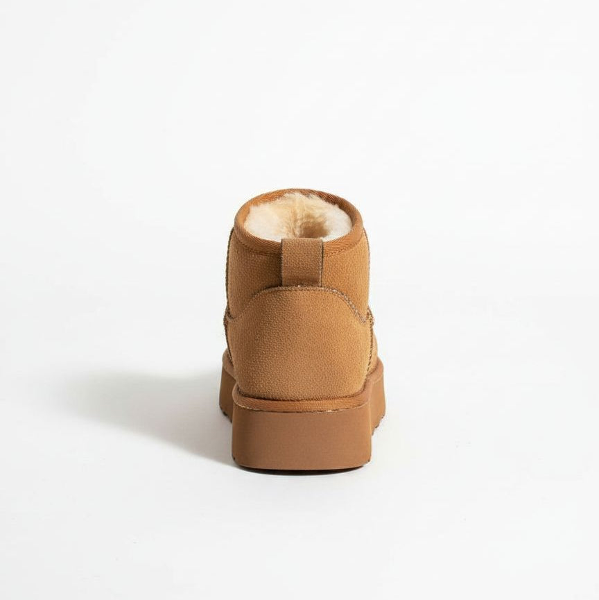 Amelia Süet İçi Kürklü Kalın Taban Bot - Taba