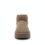 Amelia Süet İçi Kürklü Kalın Taban Bot - Vizon