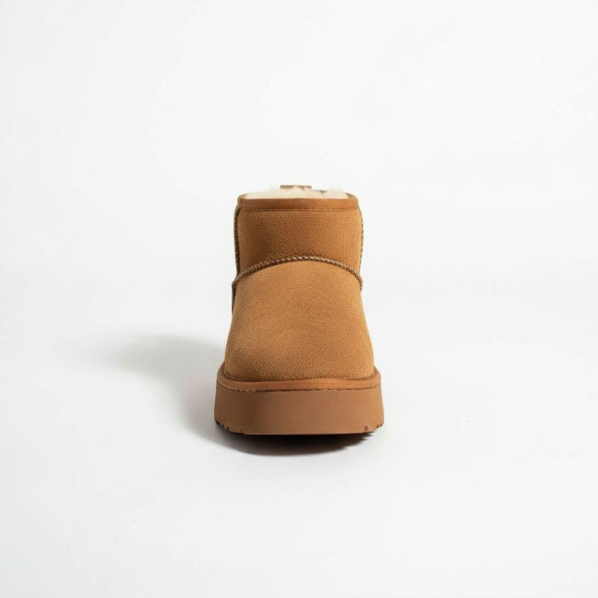 Amelia Süet İçi Kürklü Kalın Taban Bot - Taba