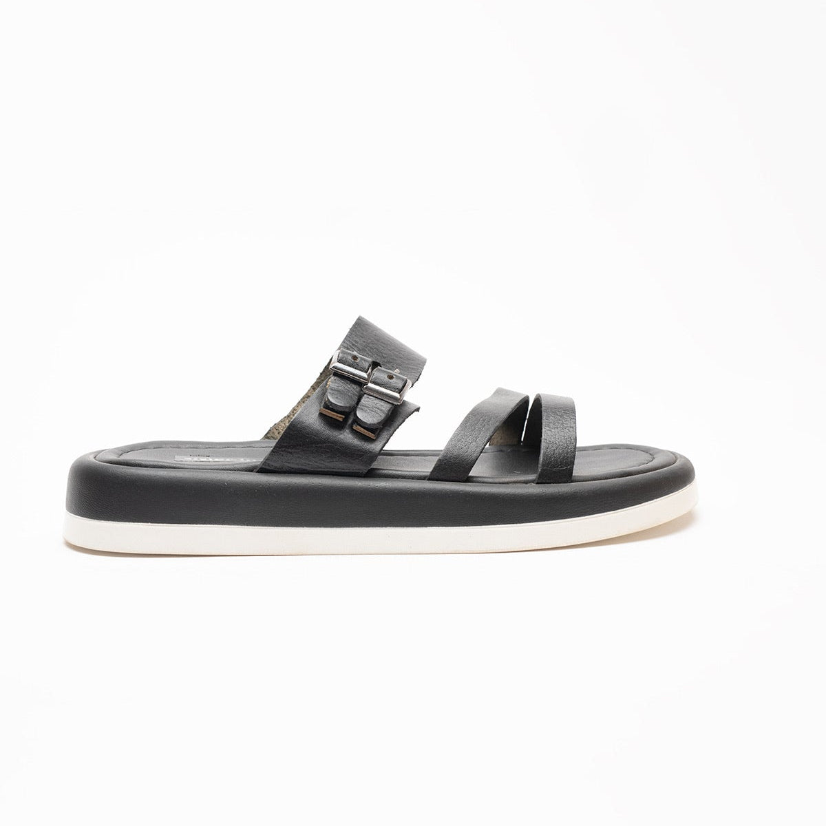 Sahara Buckled Soft Leather Women's Slippers