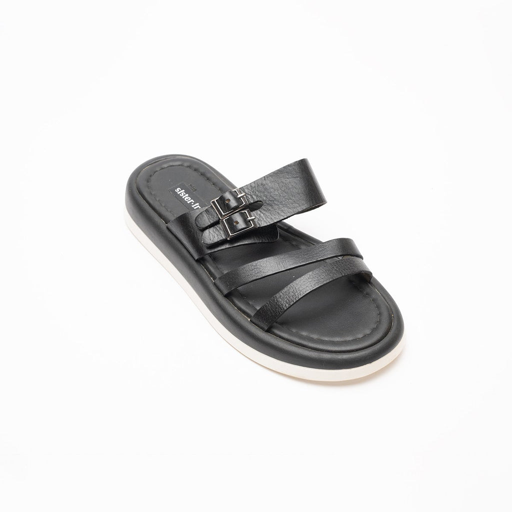 Sahara Buckled Soft Leather Women's Slippers