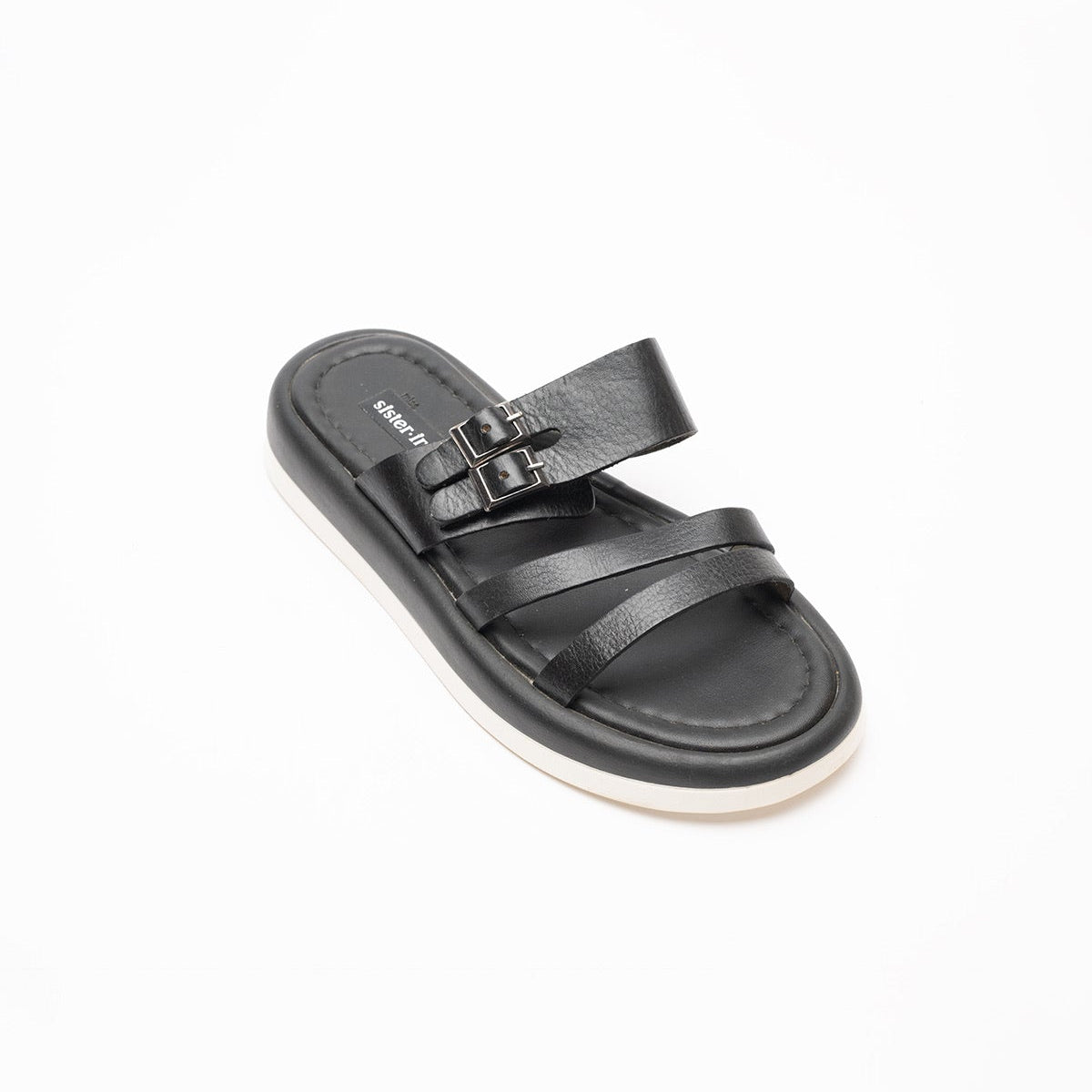 Sahara Buckled Soft Leather Women's Slippers