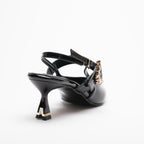 Sue Kısa Topuklu Taş Detaylı Rugan Stiletto