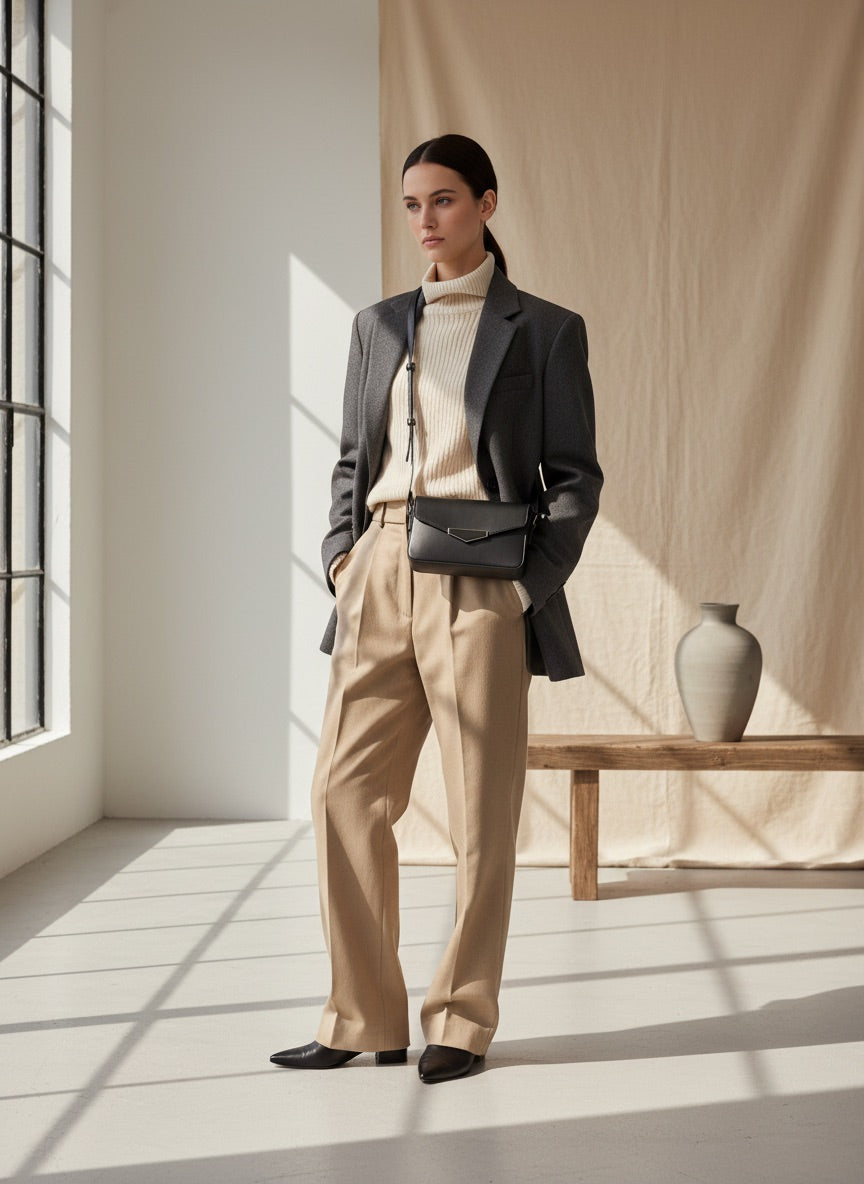 Vera Black Baguette Shoulder Bag