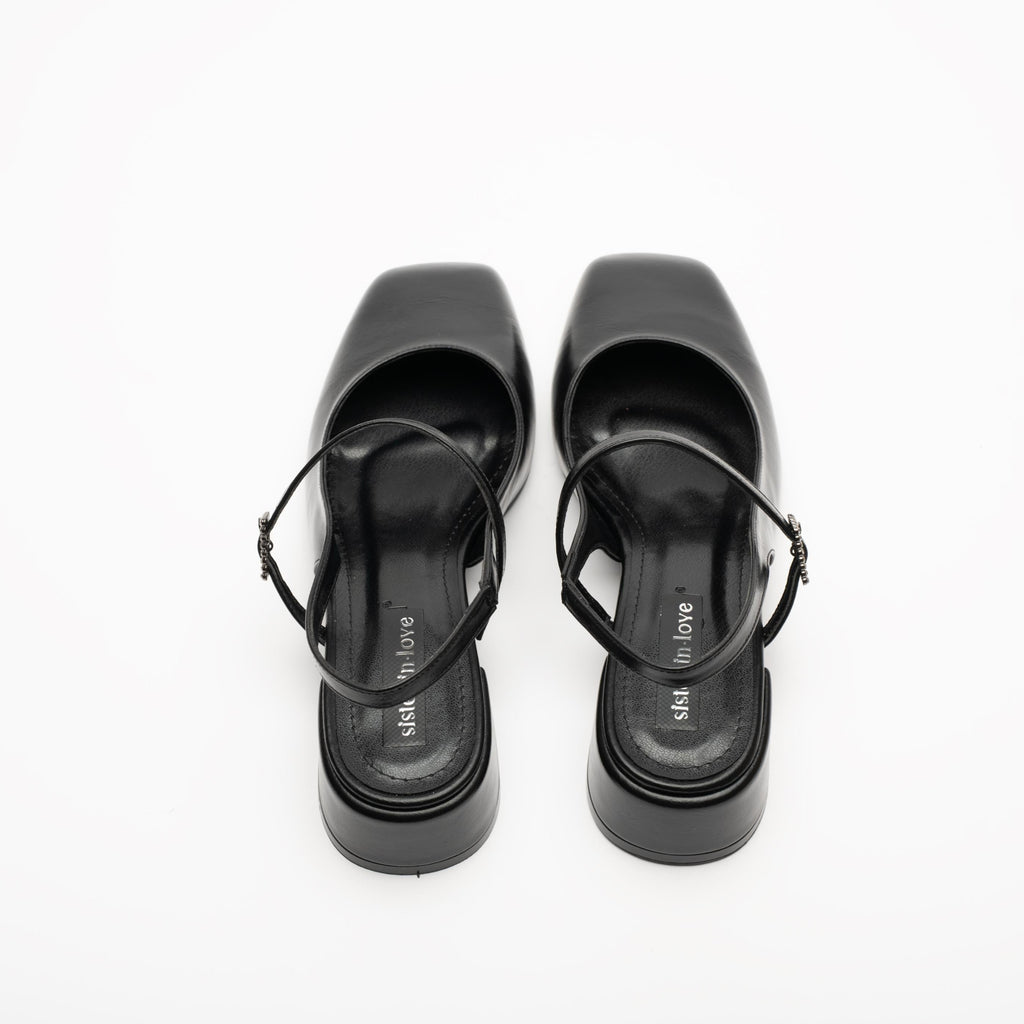 Zeta Strapped Open Back Ballet Flats