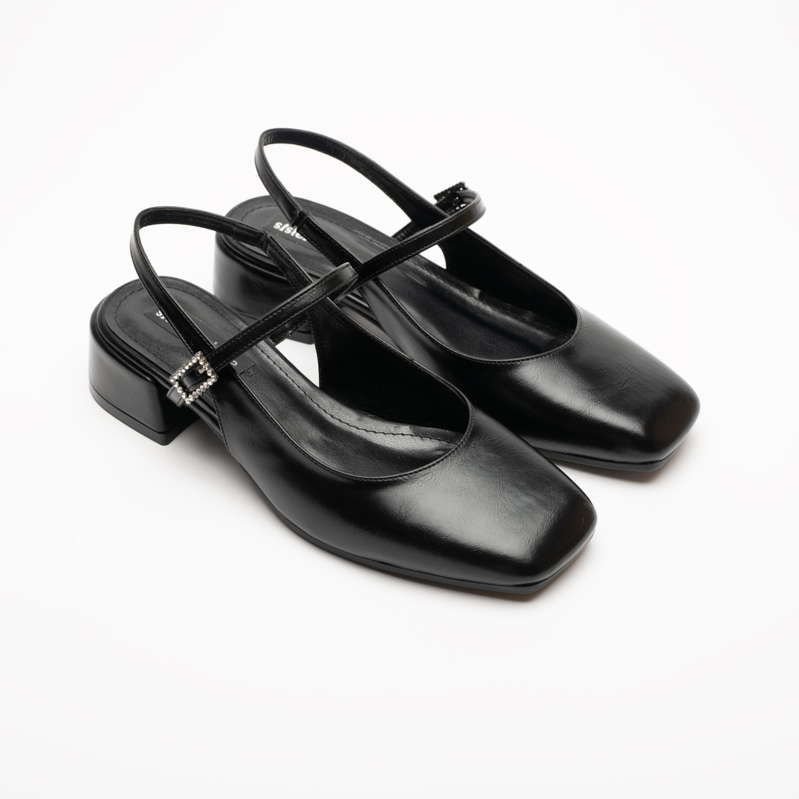 Zeta Strapped Open Back Ballet Flats