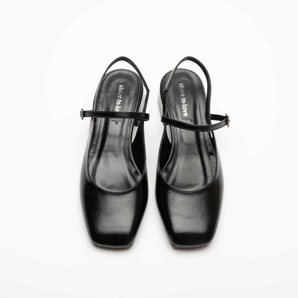Zeta Strapped Open Back Ballet Flats