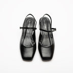 Zeta Strapped Open Back Ballet Flats