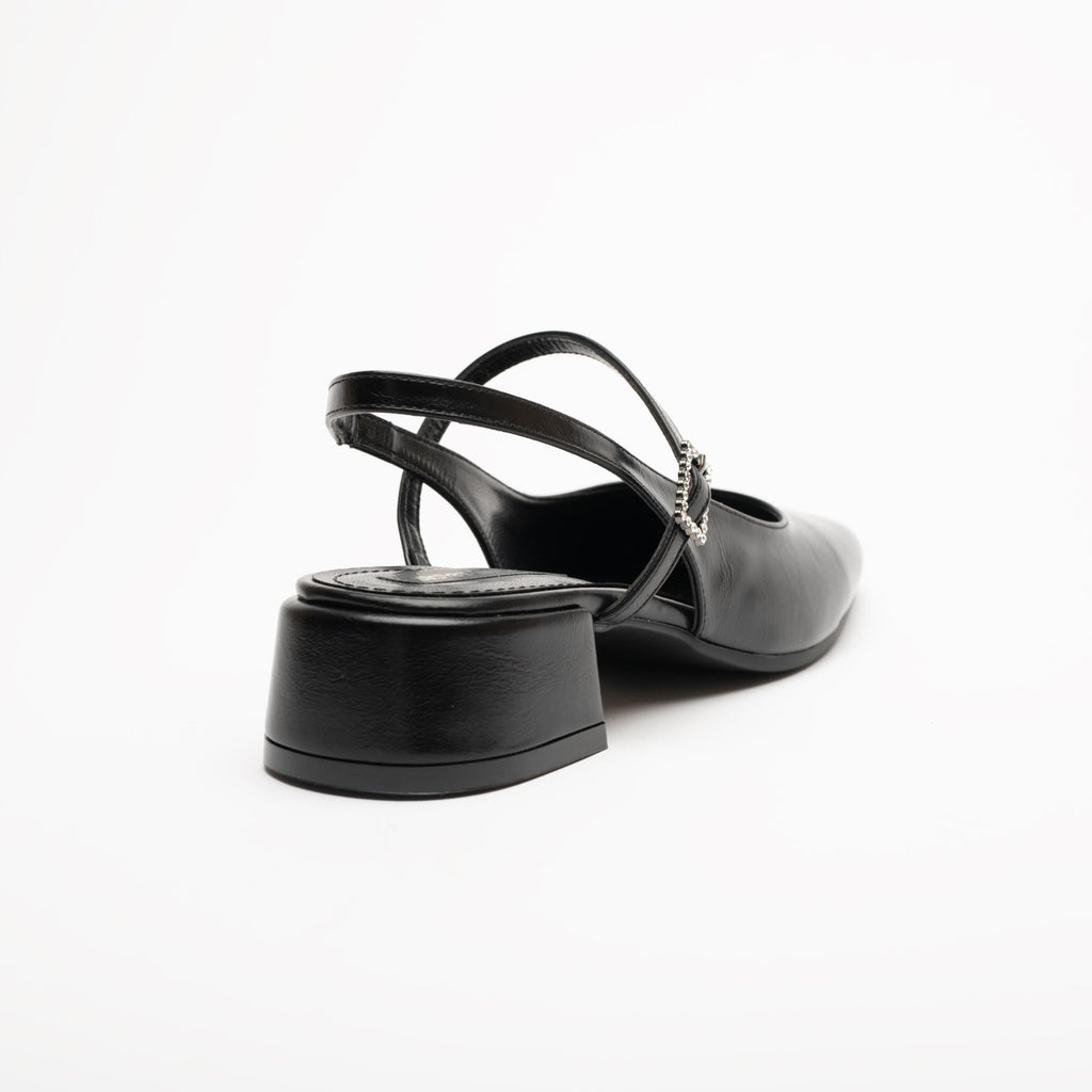 Zeta Strapped Open Back Ballet Flats