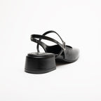Zeta Strapped Open Back Ballet Flats