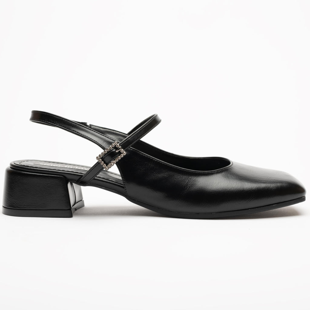 Zeta Strapped Open Back Ballet Flats