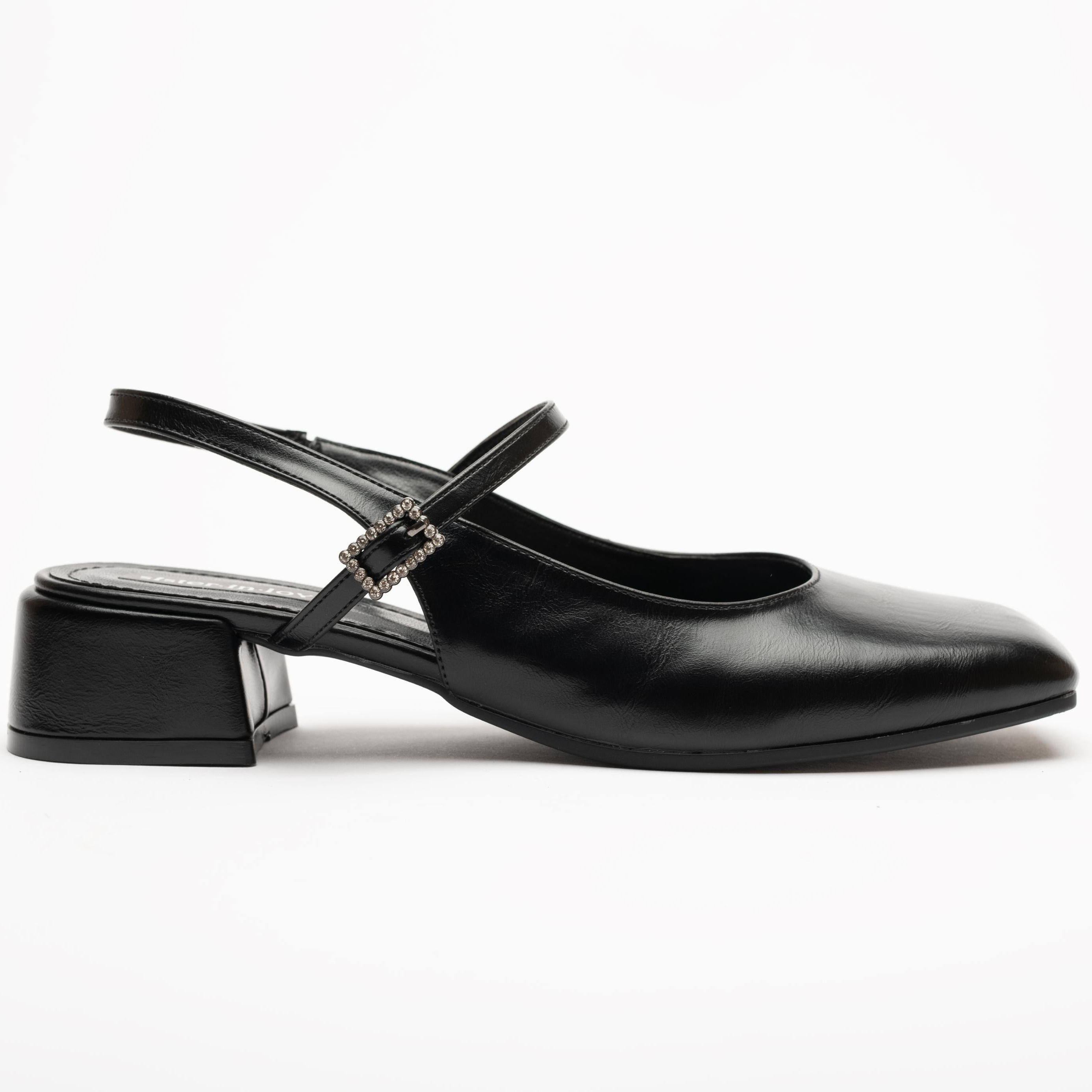 Zeta Strapped Open Back Ballet Flats